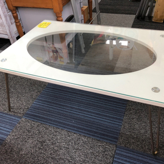 中古■ポップコーヒーテーブル■75×50×32.5cm■ガラス
