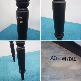 イタリア アンティーク 大理石トップ ダイニングテーブル マーブル柄 FA61の画像