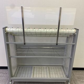 キーレス傘立36本立　業務用　フロントパネル付き　331B　シルバー　テラモト