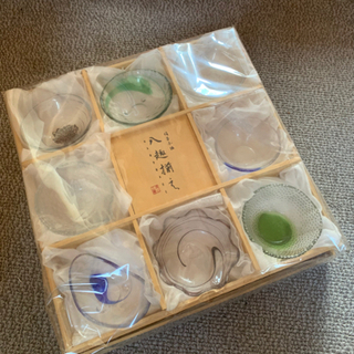 硝子小鉢　八趣揃え　ガラス　小鉢　皿　セット