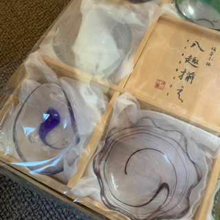 硝子小鉢　八趣揃え　ガラス　小鉢　皿　セットの画像