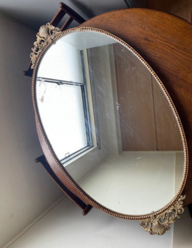 アンティーク ミラー　額縁鏡