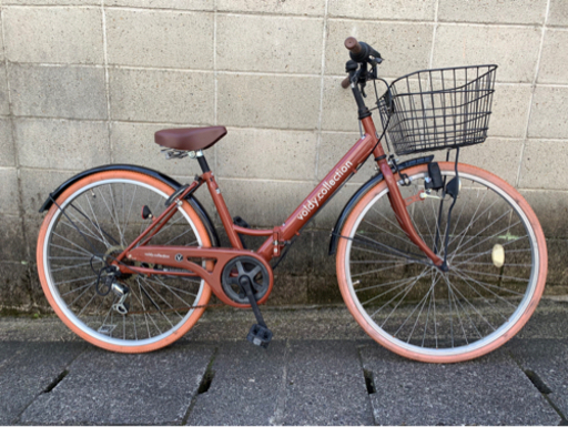 【整備済自転車】26インチ 6段変速　折りたたみ式❗️サドル新品　カラータイヤ使用　若林自転車　膳所店