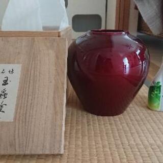 玉虫塗花瓶&造花置き& ikea 洗濯物置き