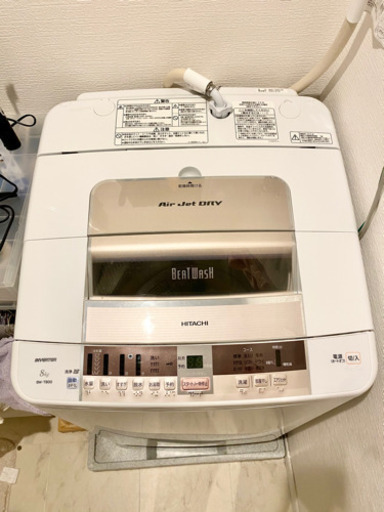 全自動洗濯機　日立　HITACHI ビートウォッシュ　BW-T800 シャンパン