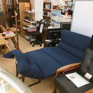 マットレスになるソファ座椅子✨ニトリ✨一人暮らしの方などぴったり！✨リクライニング機能あり✨中古品の画像