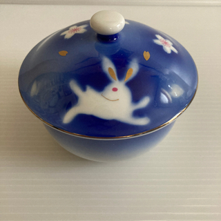 蓋付き器 錦松梅 光峰作 足付 希少