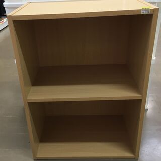 カラーボックス　2段　木目調