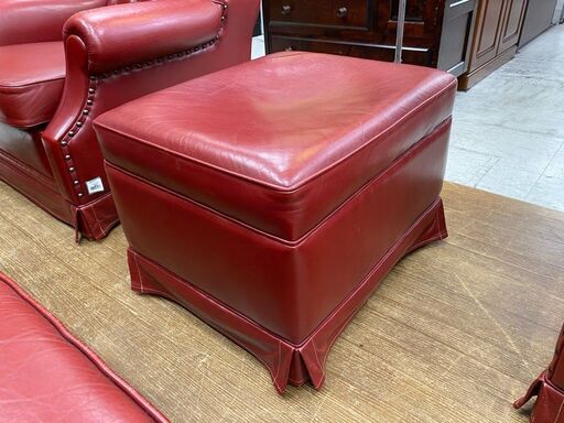 揃えてみませんか？【愛品館 江戸川店】ソファ　本革　オットマン　スツール　ID：156-008996-105　配送可　代引き配送可
