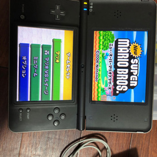 DSi LL 本体とマリオ リズム天国セットの画像