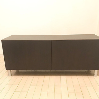 IKEA テレビ台 ベストー BESTA ダークブラウン 幅120cm 収納力