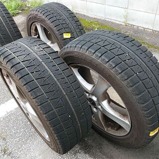 ★プジョー407使用、BORBETアルミ付きスタッドレス4本セット★215/55R17★手渡しのみ！