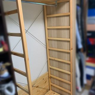 無印良品 パイン材ユニットシェルフワードローブ
