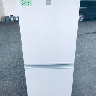 ①622番 シャープ✨ノンフロン冷凍冷蔵庫✨SJ-14E3-KW‼️