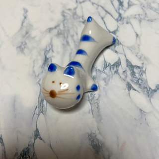 【陶器＊癒し猫箸置き5点セット】自宅保管品の画像