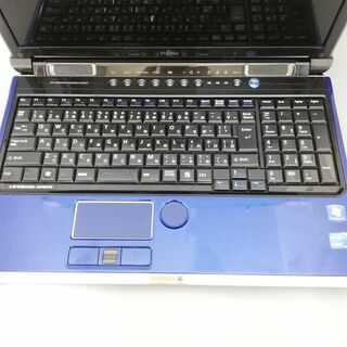 青色 新品高速SSD Windows10 搭載 中古良品 15型 Fujitsu 富士通 AH700/5B ノートパソコン Core i5 4GB Blu-ray 無線 カメラ Offiの画像