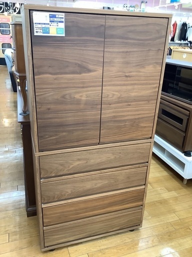 無印良品　スタッキングチェスト　2枚扉　引き出し4段　ブラウン