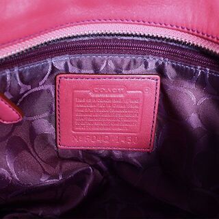 COACH コーチ ハンドバッグ ピンク スウェード レザーの画像