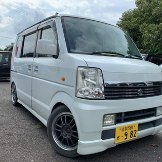 受け付け終了、エブリィワゴン　PZターボ4WD 車検有　カスタム...