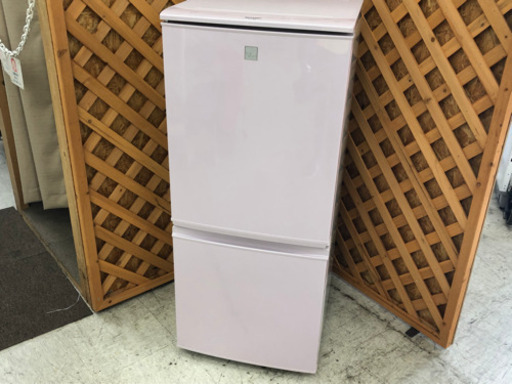 【愛品館江戸川店】「保証有り」SHARPシャープ　137L　2ドア冷凍冷蔵庫「SJ-14E3-KP」（2015年製）ID:143-013528-007　配送近隣1,100円～