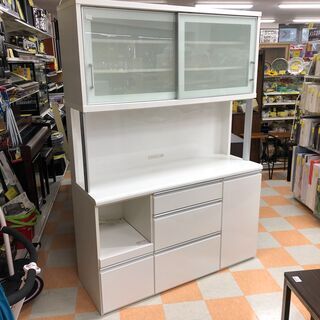 【値下げしました!!】サンモア システムキッチンボード ホワイト W141×H199×D51 クリーニング済み