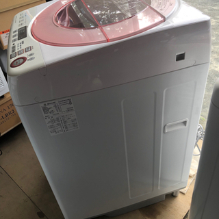 地域限定送料設置無料 2015年製 SHARP 8kg 洗濯機ES-GV80R