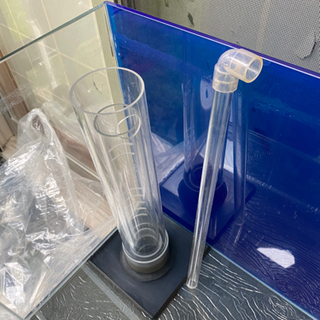 水槽 60㎝ ガラス オーバーフロー 決まりましたの画像