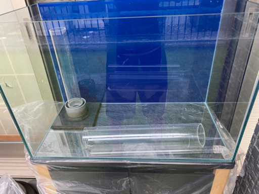 水槽 60㎝ ガラス オーバーフロー 決まりました
