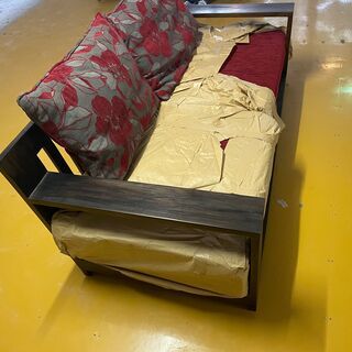 【未使用】ウッドフレームソファ 180幅(代理出品)の画像