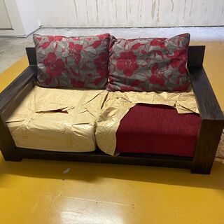 【未使用】ウッドフレームソファ 180幅(代理出品)の画像
