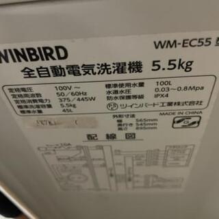 ツインバード　WM-EC55 5.5kgの画像