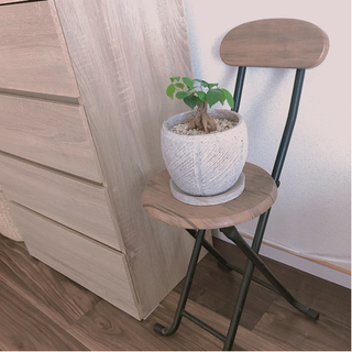 折り畳みイス　ダークブラウンの画像