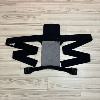 北極しろくま堂　昔ながらのおんぶ紐（ブラック/ギンガム）の画像