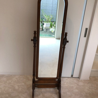 【最終値下げ】カリモク　アンティーク木製鏡