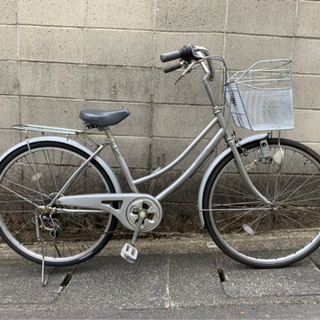 【整備済自転車】26インチ 6段変速付　鍵新品　スペアキーあり　...
