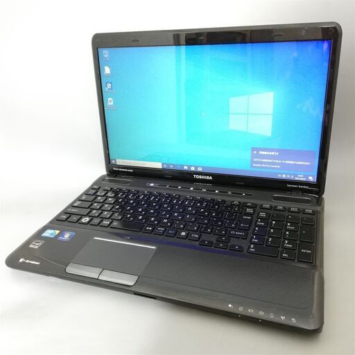 ブラック ノートパソコン 中古美品 Windows10 16型ワイド Toshiba 東芝 TX/77MBL Core i5 4GB Blu-ray 無線 WiFi Office済