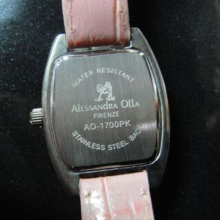 Alessandra Olla　アレサンドラオーラ　腕時計　レディース　ピンク　革ベルトの画像