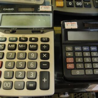 電卓　卓上　電子計算機　各種　CASIO　カシオ　Canon　キヤノン　価格　サイズ　色々の画像