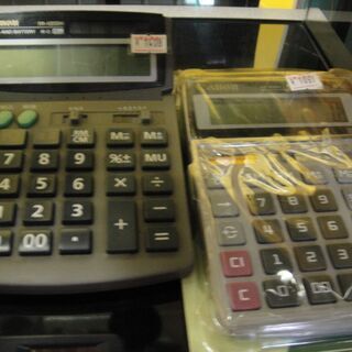 電卓　卓上　電子計算機　各種　CASIO　カシオ　Canon　キヤノン　価格　サイズ　色々の画像