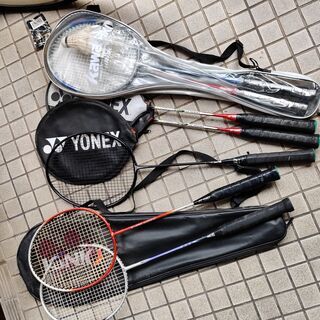 バドミントンのラケット7本　YONEX,KAWASAKI