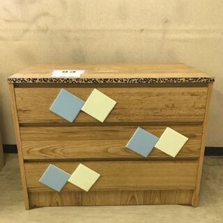 木製タンス　（３段チェスト）【橋本市リユースセンター】