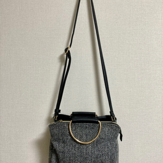 【受付終了】ハリスツイード ショルダーバッグ ハンドバッグ 秋冬
