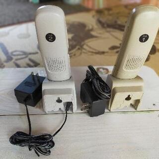 パナソニックファクシミリ電話機の子機2台の画像