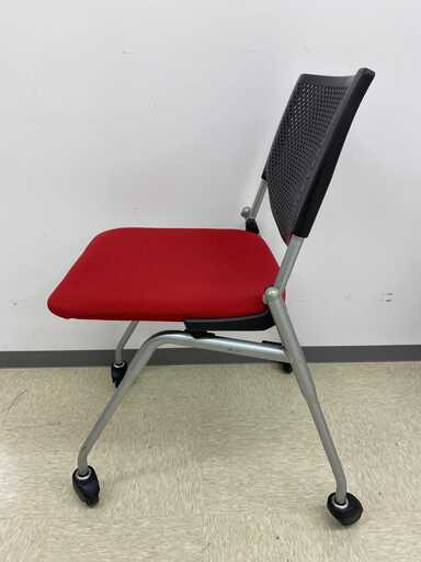 大特価！7脚セットオカムラ製オフィス用イス　プロスタックシリーズ　8140zz レッド 