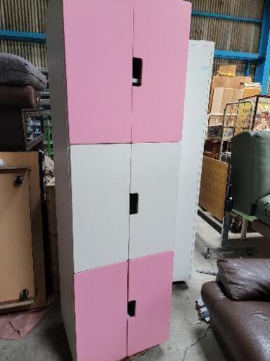未使用　ピンク\u0026ホワイト可愛い　IKEA収納棚