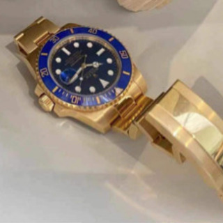 ロレックス116618LB金無垢青サブカード箱完備