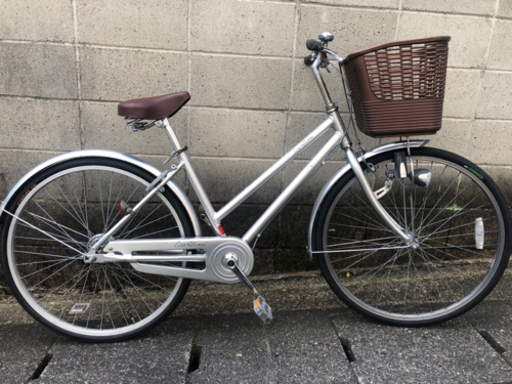 【整備済自転車】ブリヂストン製　26インチ変速なし　アルミフレーム　軽い❗️リヤタイヤ、サドル新品❗️若林自転車　膳所
