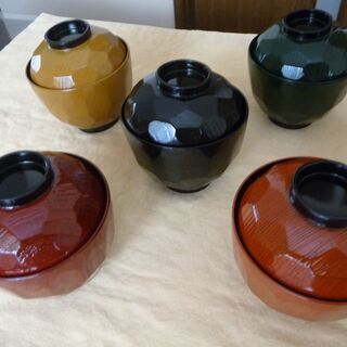 蓋つきのお汁粉、汁椀,煮物椀の画像