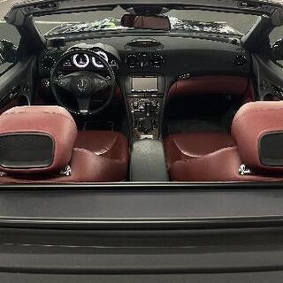 SL350後期316ps赤革!左ハン!社外ナビ!ステンマフラー!20AW!パドルシフト!プリッピング!バネサス!ドラレコ!滋賀発!!の画像