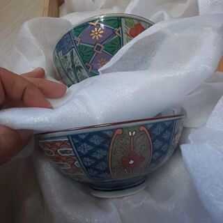 【未使用】有田焼、木箱入り茶碗5個セットの画像
